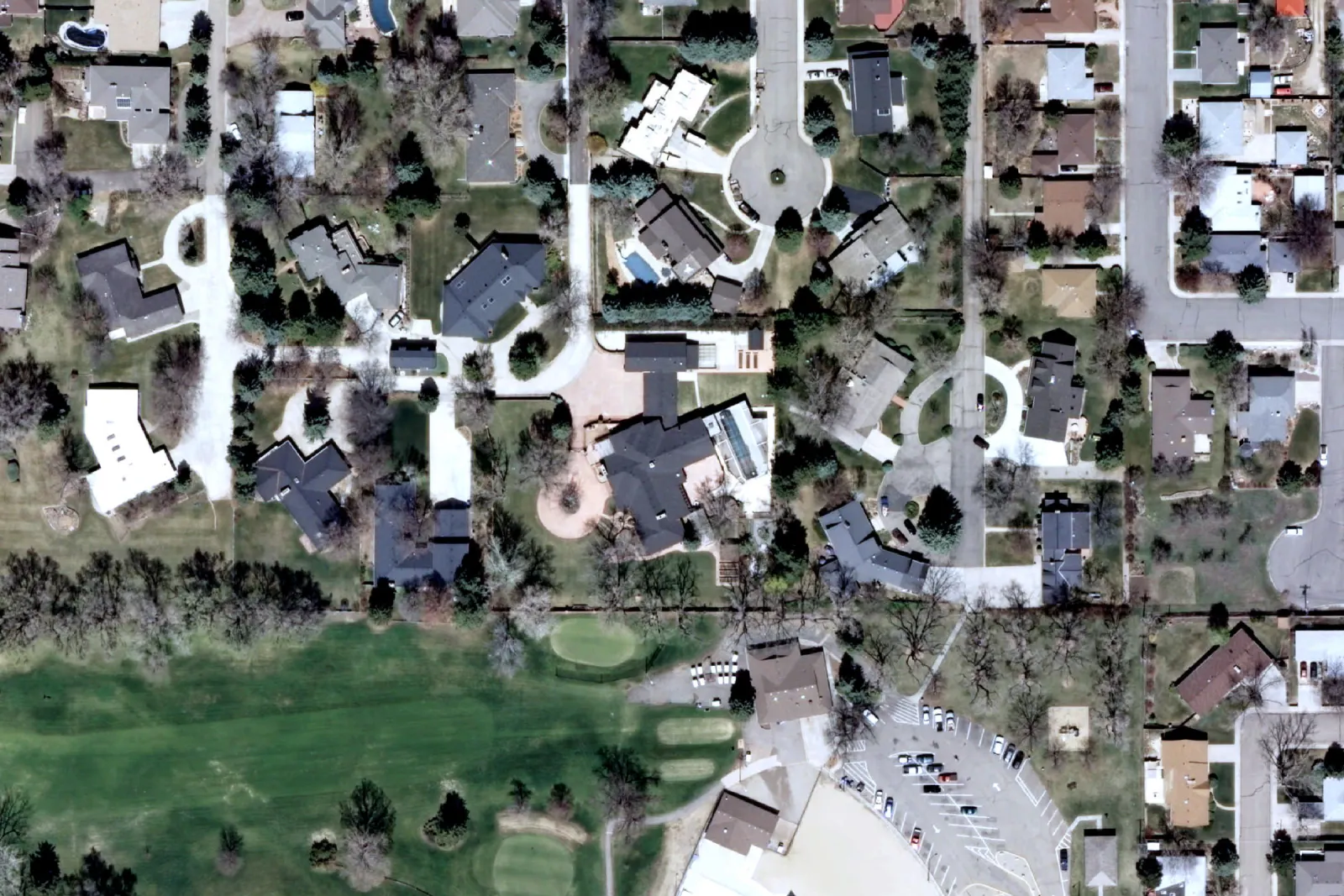Boulder County aerial view of 1921 Panorama Circle in 2010