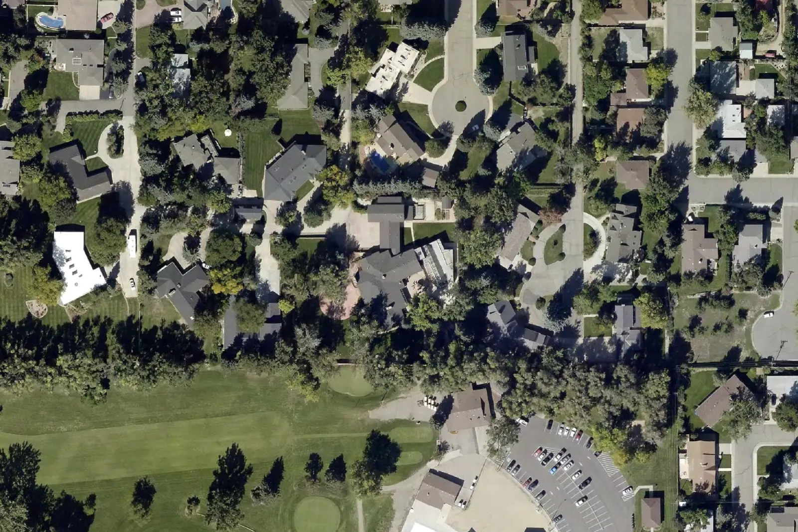 Boulder County aerial view of 1921 Panorama Circle in 2013