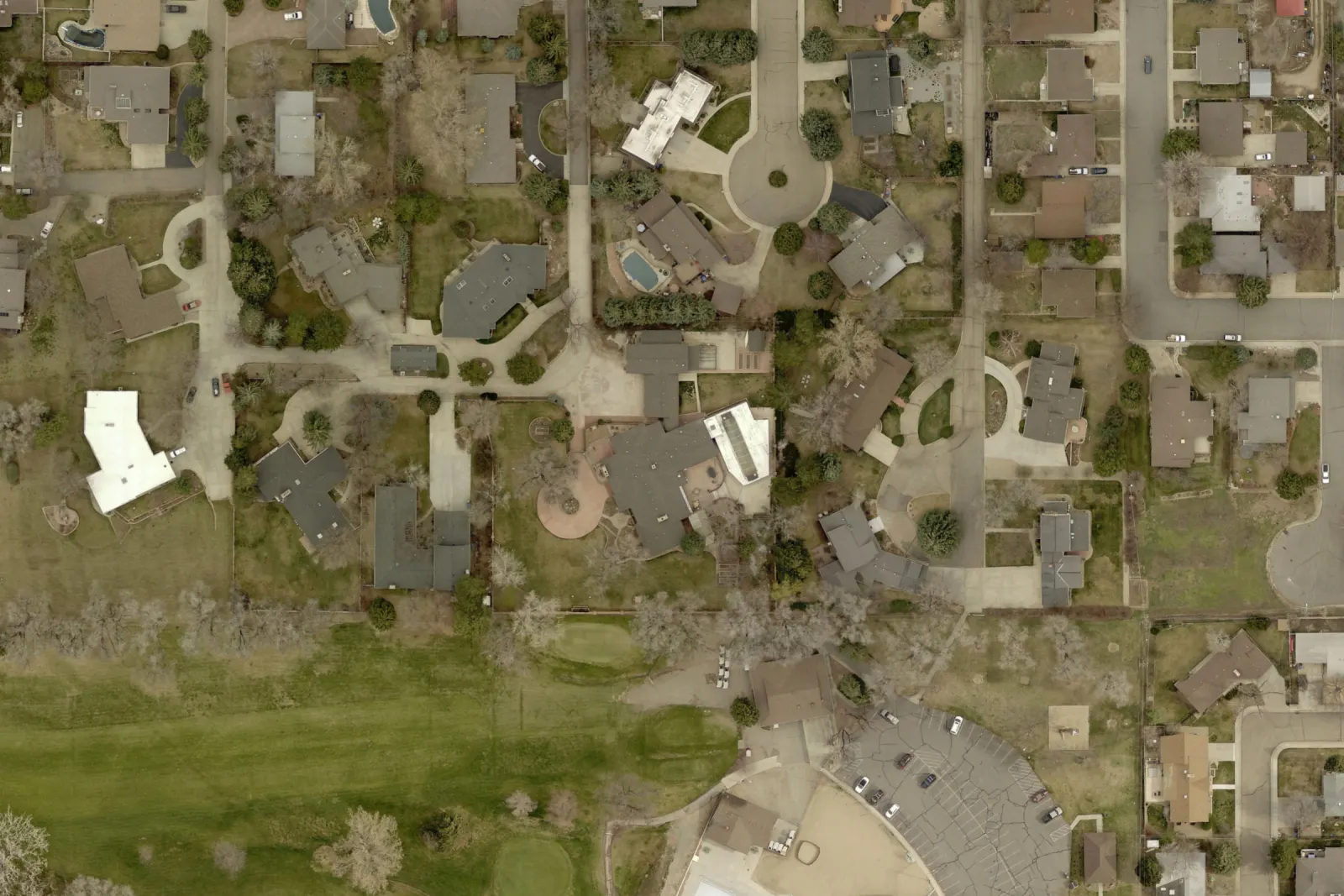 Boulder County aerial view of 1921 Panorama Circle in 2018