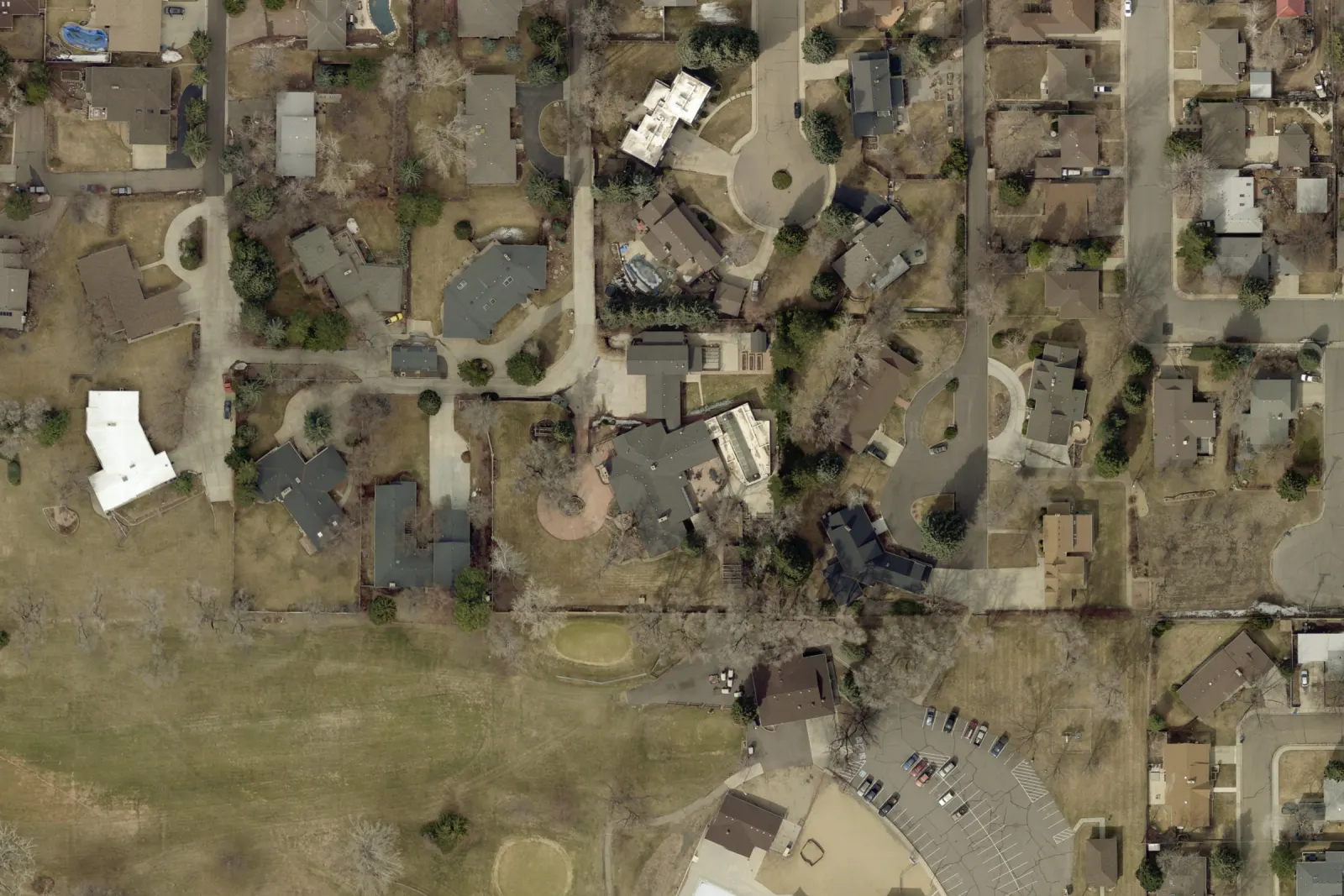 Boulder County aerial view of 1921 Panorama Circle in 2020