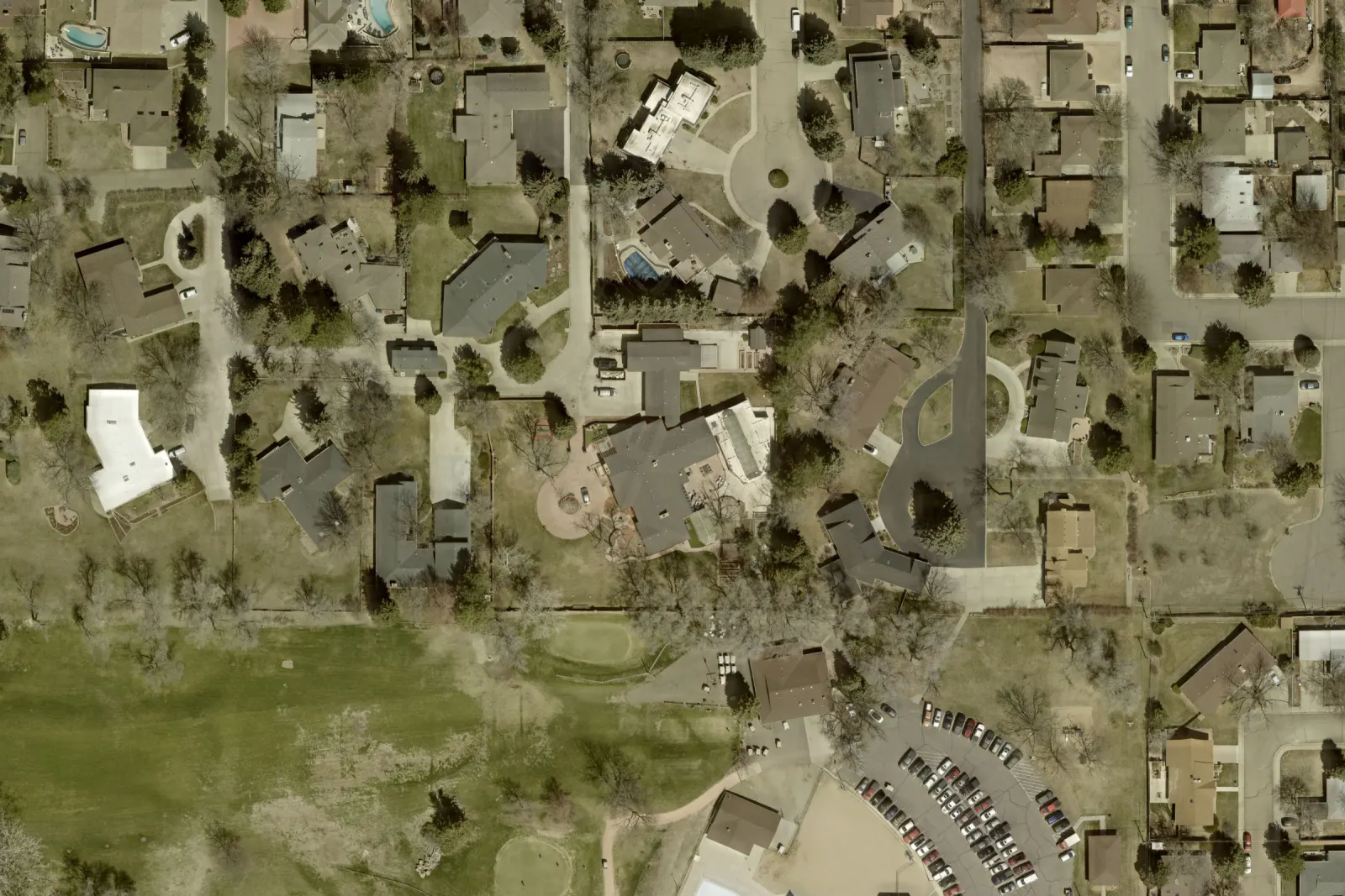 Boulder County aerial view of 1921 Panorama Circle in 2022