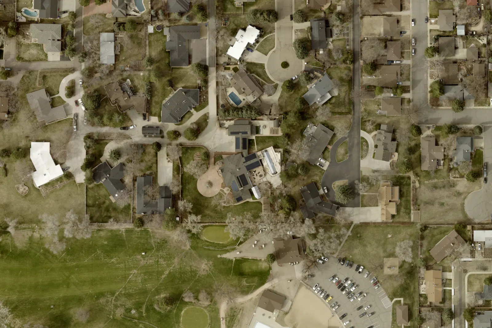 Boulder County aerial view of 1921 Panorama Circle in 2024