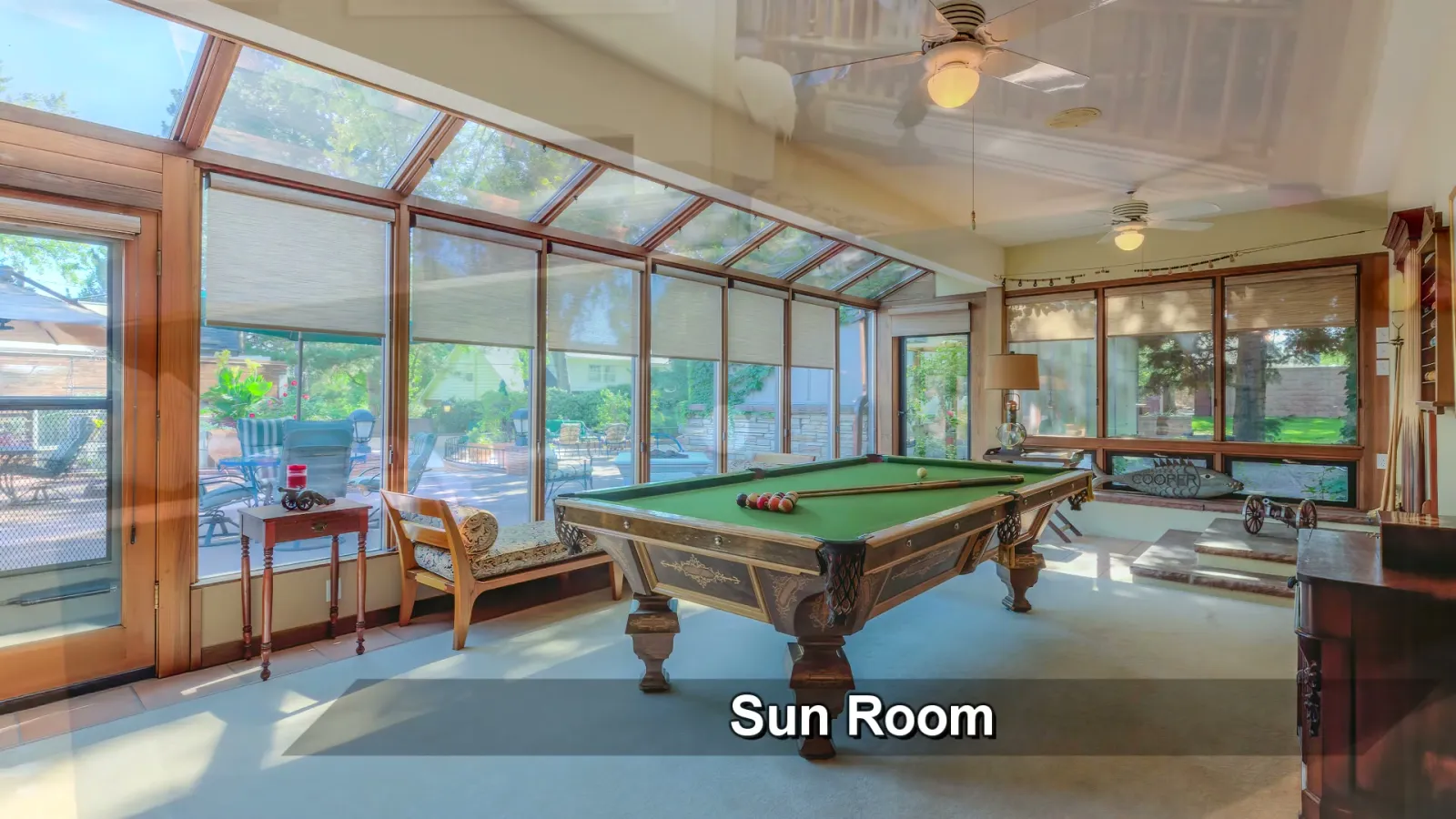 The glazed sunroom: one of several spaces between house and landscape.