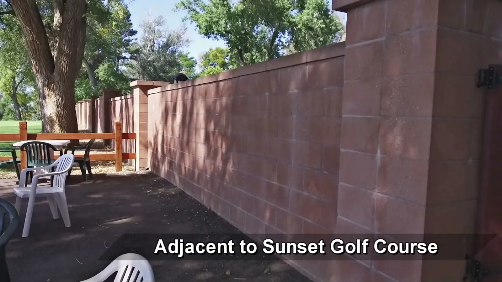 The southern wall beside Sunset Golf Course.