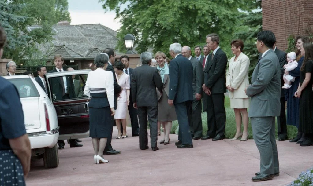 Longmont Museum negative 17 from the 1994 imperial visit to the Pratt residence