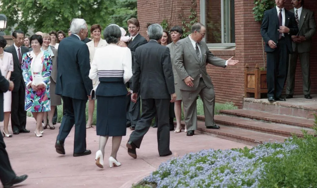 Longmont Museum negative 23 from the 1994 imperial visit to the Pratt residence