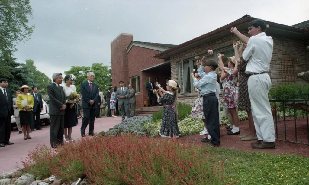 Longmont Museum negative 31 from the 1994 imperial visit to the Pratt residence