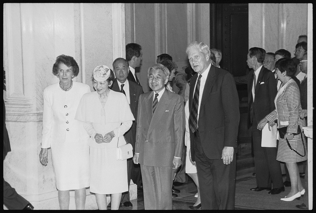 The imperial couple with James and Marjorie Billington