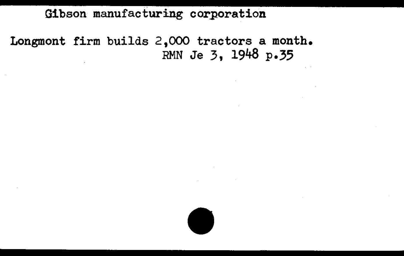 Gibson manufacturing production record.